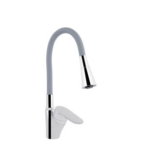 Смеситель для кухни Lidz Tani 007F3 с гибким изливом (k40) LDTAN007F3GCR31869 Chrome/Grey