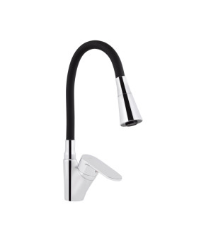 Смеситель для кухни Lidz Tani 007F3 с гибким изливом (LDTAN007F3BCR37649) Chrome/Black