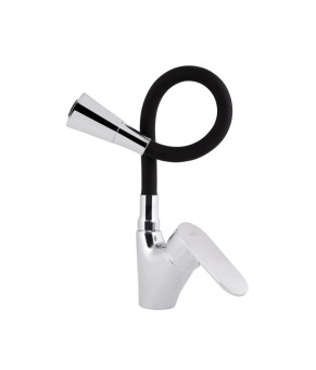Смеситель для кухни Lidz Tani 007F3 с гибким изливом (LDTAN007F3BCR37649) Chrome/Black