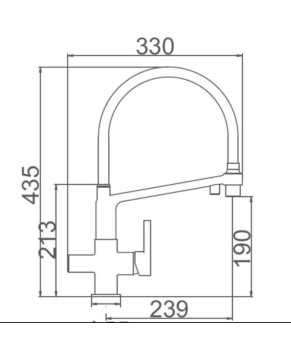 Змішувач з підключенням фільтрованної води Epelli Latte Satino Duos (06643)