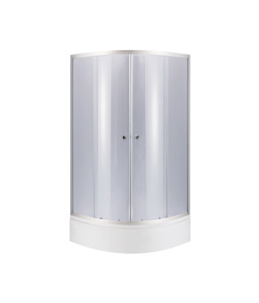 Душевая кабина Lidz Latwa SC80x80.SAT.MID.GR полукруглая 80x80 см (SD00050784)