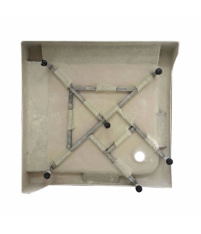 Lidz Wawel SC80x80.SAT.LOW.FR Душова кабіна квадратна, скло Frost 4 мм + Lidz Душовий піддон KAPIELKA ST80x80х14 (SD00051443)