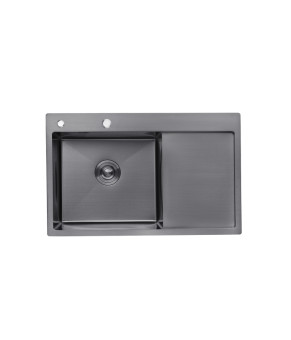 Кухонна мийка Kroner KRP Schwarze - 7849LHM PVD (3.0/1.0 мм)