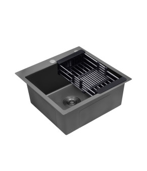 Кухонна мийка Kroner KRP Schwarze - 5050HM PVD (3.0/1.0 мм)