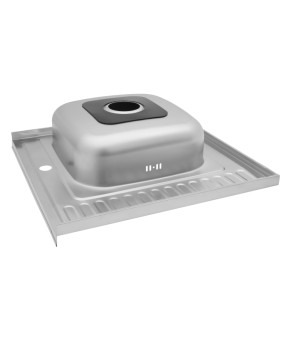 Кухонна мийка накладна Kroner KRP Satin - 6060L (0.6 мм)