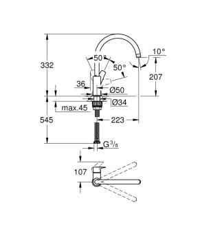 Змішувач для кухні Grohe QuickFix StartEdge 30529001