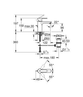 Змішувач для раковини Grohe QuickFix Get M-Size 23454000