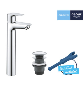 Змішувач для раковини Grohe QuickFix StartEdge XL-Size 23777001 з донним клапаном
