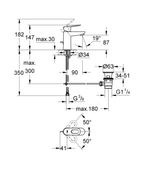 Змішувач для раковини Grohe BauLoop S-Size 23335000