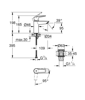 Змішувач для раковини Grohe QuickFix Start S-Size 235512432