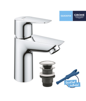 Змішувач для раковини Grohe QuickFix Start Edge S-Size 24199001 з донним клапаном