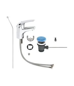 Змішувач для раковини Grohe Euroeco S-Size 23262000 з донним клапаном