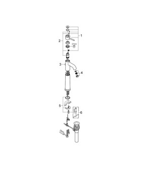 Змішувач для раковини Grohe BauClassic XL-Size 32868000 з донним клапаном