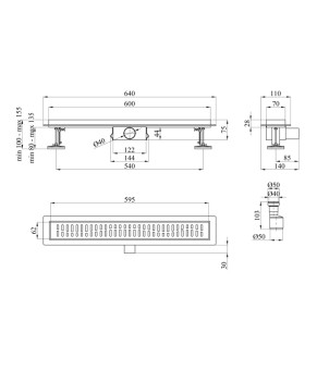 Трап лінійний Kroner KRP Eifel W60 Welle