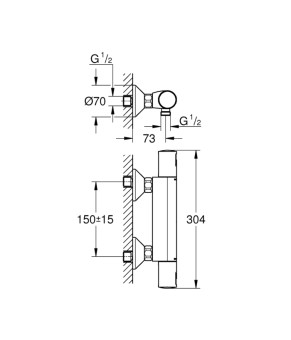 Змішувач термостатичний для душу Grohe QuickFix Precision Start 345942430