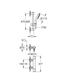 Змішувач термостатичний для душу Grohe QuickFix Precision Flow 34800001 