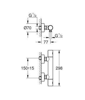 Змішувач термостатичний для душу Grohe QuickFix Precision Get 34773000