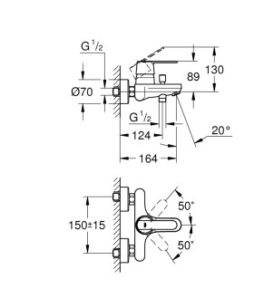 Змішувач для ванни Grohe QuickFix Get 32887000
