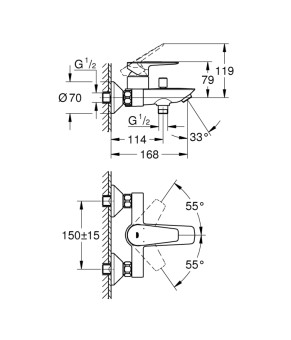 Змішувач для ванни Grohe QuickFix StartEdge 24198001