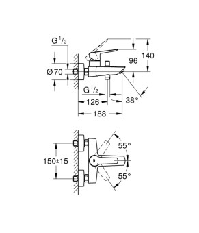 Змішувач для ванни Grohe QuickFix Start 322782432