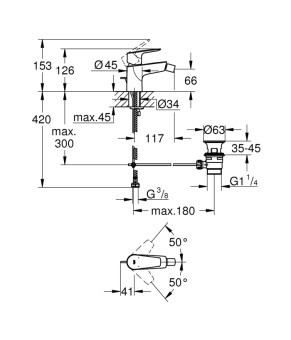 Змішувач для біде Grohe QuickFix StartEdge 23345001