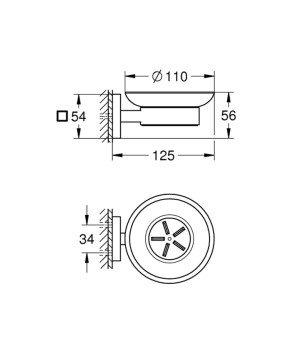 Мильниця з тримачем Grohe QuickFix Start Cube 41096000