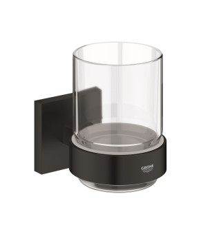 Склянка з тримачем для ванної кімнати Grohe QuickFix Start Cube 410972430