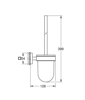 Йоржик для унітаза настінний Grohe QuickFix Start Cube 409772430
