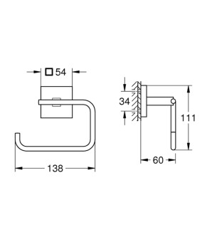 Тримач для туалетного паперу Grohe QuickFix Start Cube 40978000