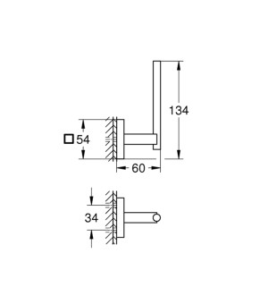 Тримач для запасного рулону паперу Grohe QuickFix Start Cube 40979000