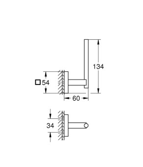 Тримач для запасного рулону паперу Grohe QuickFix Start Cube 409792430