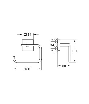 Тримач для туалетного паперу Grohe QuickFix Start Cube 409782430
