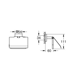 Тримач туалетного паперу Grohe QuickFix Start Cube 411022430