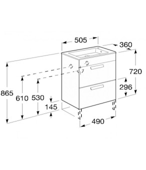 Тумба с раковиной Roca Debba A855904806