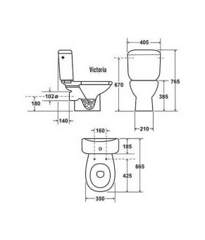 Унитаз чаша Roca Victoria A342395000