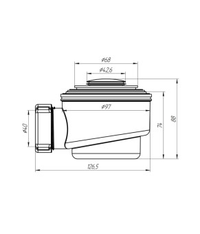 Сифон для душового піддона ANIplast 1 1/2"х50 мм з системою Сlick-Сlack E410CLSEU