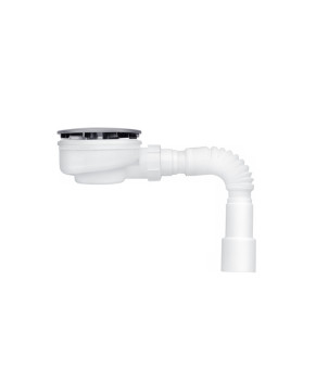 Сифон для душового піддона ANIplast E356CEU 1/2"х90 мм з 2 трубками