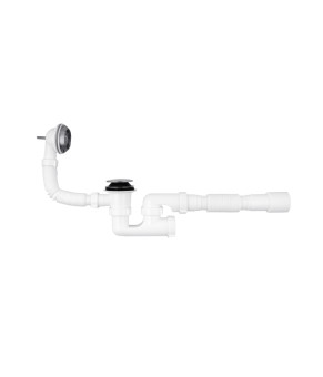 Сифон для ванни Agua BS05K 1 1/2"х40/50 мм з системою Сlick-Сlack, з переливом та ревізією