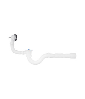 Сифон для ванни Agua BS02 1 1/2"х40/50 мм прямоточний, з переливом