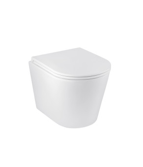 Унітаз підвісний безобідковий Kroner Armada WHI513636 RIMLESS з сидінням Slim Duroplast / Soft-close / Quick relase (KA513636WHIR)