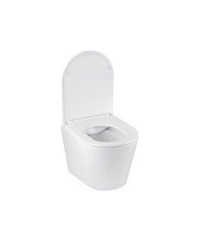 Унітаз підвісний безобідковий Kroner Armada WHI513636 RIMLESS з сидінням Slim Duroplast / Soft-close / Quick relase (KA513636WHIR)