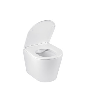Унітаз підвісний безобідковий Kroner Armada WHI513636 RIMLESS з сидінням Slim Duroplast / Soft-close / Quick relase (KA513636WHIR)