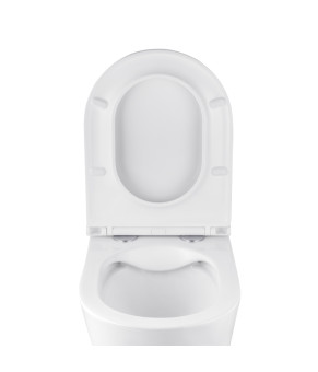 Унітаз підвісний безобідковий Kroner Armada WHI513636 RIMLESS з сидінням Slim Duroplast / Soft-close / Quick relase (KA513636WHIR)