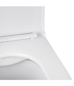 Унітаз підвісний безобідковий Kroner Armada WHI513636 RIMLESS з сидінням Slim Duroplast / Soft-close / Quick relase (KA513636WHIR)