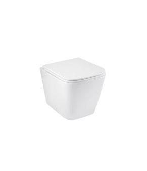 Унітаз підвісний безобідковий Kroner Eifel WHI493436 RIMLESS з сидінням Slim Duroplast / Soft-close / Quick relase (KE493436WHIR)