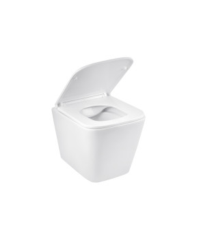 Унітаз підвісний безобідковий Kroner Eifel WHI493436 RIMLESS з сидінням Slim Duroplast / Soft-close / Quick relase (KE493436WHIR)