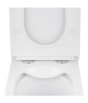 Унітаз підвісний безобідковий Kroner Eifel WHI493436 RIMLESS з сидінням Slim Duroplast / Soft-close / Quick relase (KE493436WHIR)