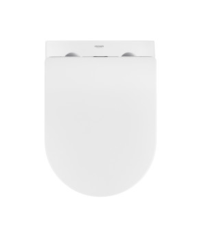 Подвесной безободковый унитаз Kroner Harz WHI523632 RIMLESS с сиденьем (KH523632WHIR)