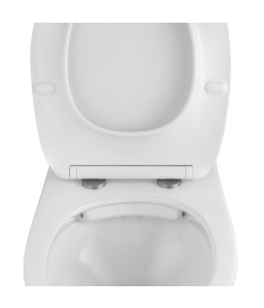 Унітаз підвісний безобідковий Kroner Oker WHI533536 RIMLESS з сидінням (KO533536WHIR)