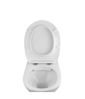Унітаз підвісний безобідковий Kroner Oker WHI533536 RIMLESS з сидінням (KO533536WHIR)